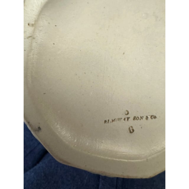 Early 19th Century Buff Relief Molded Stoneware Jug by Ridgway, Son & Co. "Alhambra" For Sale - Image 4 of 8