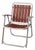 Vintage Mid-Century Aluminum and Wood Folding Lawn Chair For Sale