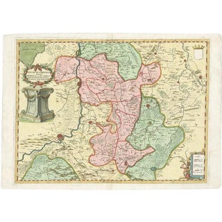 Antique Map of the Province of Limburg by Coronelli, 1692 For Sale