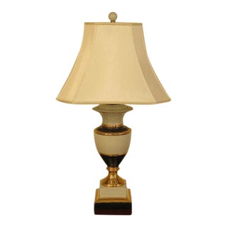 1990s Ceramic Urn Style Table Lamp with Shade For Sale