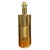 A striking Hollywood Regency table lamp featuring a sleek cylindrical body composed of alternating polished and brushed...