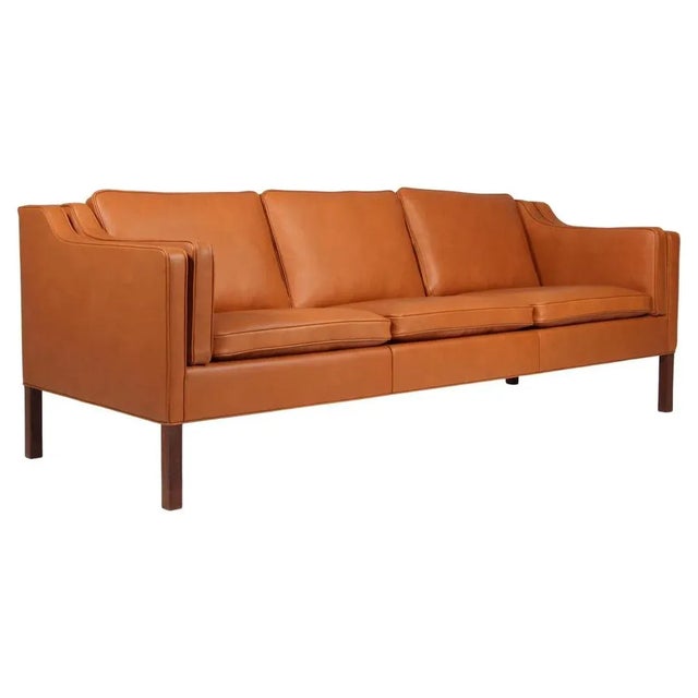 Brown Model 2213 3-Seater Sofa attributed to Børge Mogensen for Fredericia For Sale - Image 8 of 8