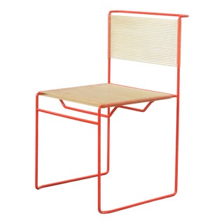 Italian Red Flyline Spaghetti Side Chair by Giandomenico Bellotti, 1970s For Sale