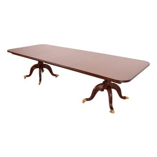 Ralph Lauren Regency Carved Mahogany "Duke" Extension Dining Table, Newly Refinished For Sale
