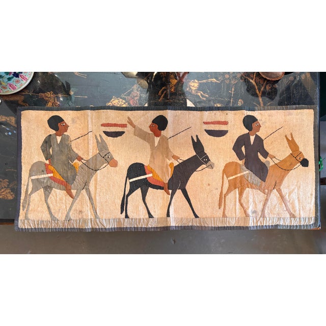 African Handstitched Egyptian Khayamiya Wall Hanging For Sale - Image 3 of 8