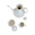 Vintage Block Bidasoa Blanco Spain Porcelain Full Size Coffee Service Set - Set of 3 For Sale - Image 4 of 5