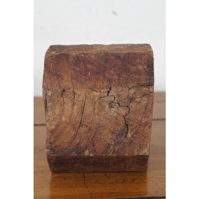 1910s Antique 1910s Primitive Rustic Wooden Octagonal Sledge Hammer Carpenter Mallet For Sale - Image 5 of 13