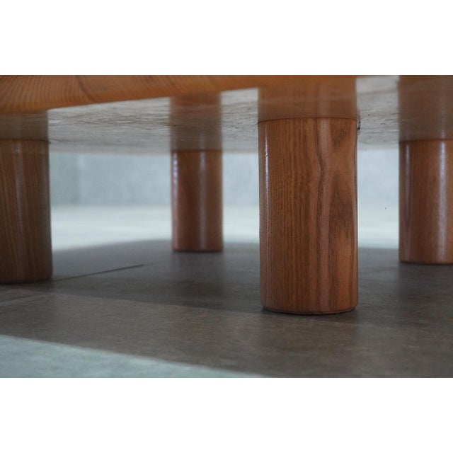 Low Walnut Table, 1970s For Sale - Image 4 of 5