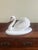 Black Pair of Vintage Swan Porcelain Figures on Composite Plinths For Sale - Image 8 of 11