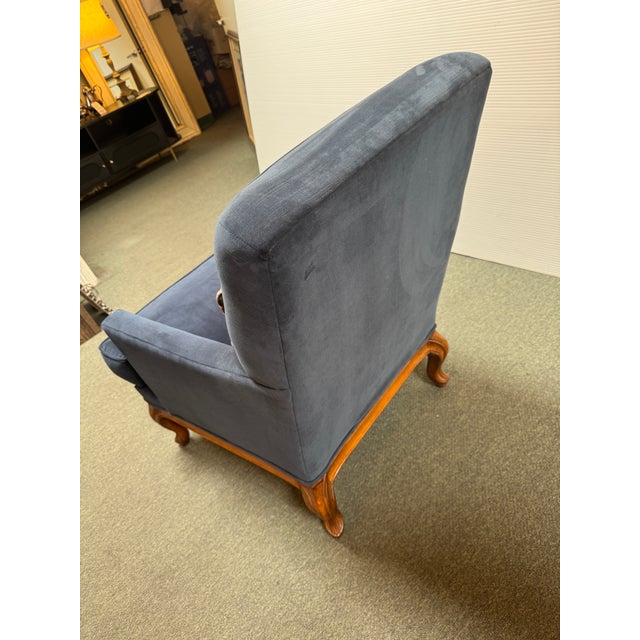 Navy Blue Drexel Heritage Club Armchair For Sale - Image 8 of 12