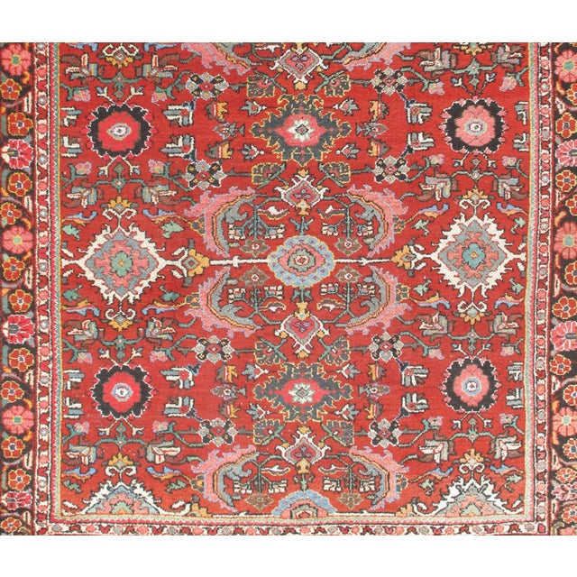 1960s Vintage Brick Red Oriental Area Rug 7'6 X 10'9 For Sale - Image 5 of 8