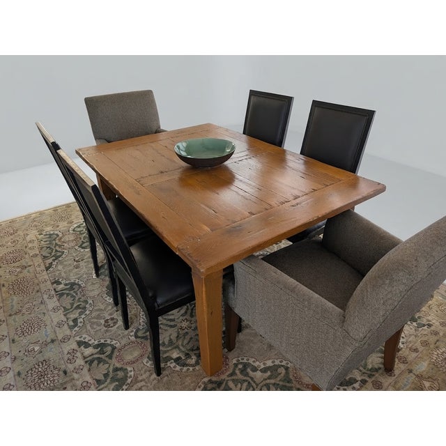 Wood French Provincial Solid Oak Dining Table For Sale - Image 7 of 7