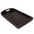 Boho Chic Artifacts Rattan Rectangular Serving Tray with High Handles in Tudor Black - 21" For Sale - Image 3 of 12