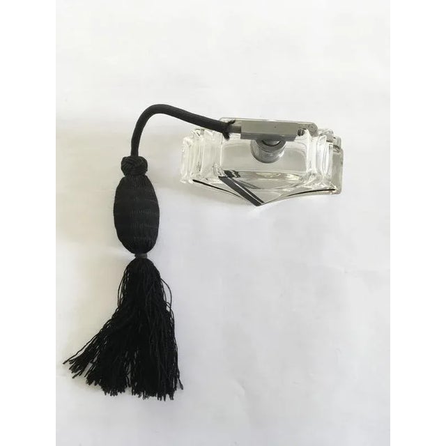 Glass Perfume Sprayer with Black Silk Air Pump, 1930 For Sale - Image 4 of 16