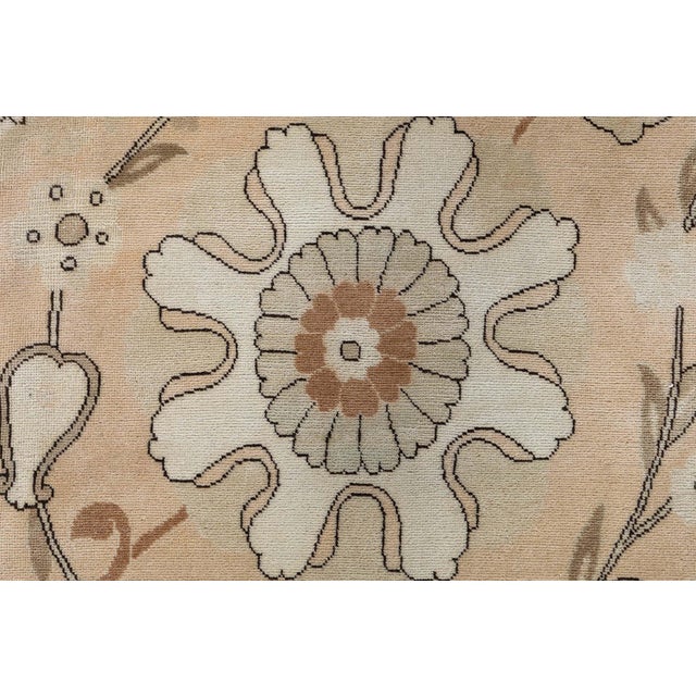 Indian Traditional Antique-Inspired Floral Gray Rug "Heliantha" by Doris Leslie Blau For Sale - Image 3 of 8