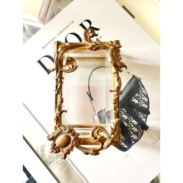 Vintage or Antique French or French Style Jewelry Casket Box With Brass/Bronze Cherub Mount 5.5"x 3.75"x3 5/8" For Sale - Image 9 of 14