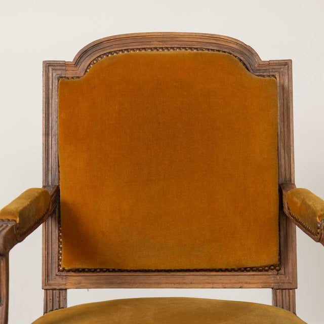 Wood 1920s French Louis XVI Style Armchair For Sale - Image 7 of 12