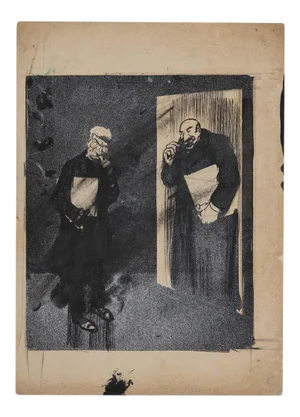 Gabriele Galantara, Giolitti Mirror, Ink Pen / Watercolor, 1910