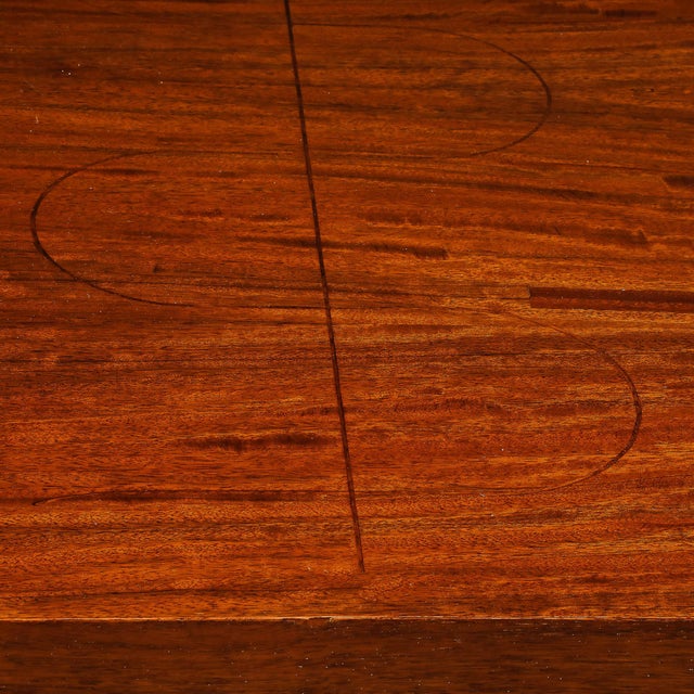 Art Deco Extendable Paldao Series Walnut & Leather Dining Table by Gilbert Rohde For Sale - Image 12 of 18