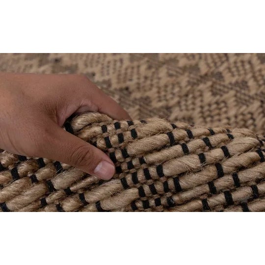 Mid-Century Modern Natural Jute Boho Style Rug 3x5 Ft. For Sale - Image 3 of 11