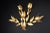 Vintage German Gilded Metal Floral Leaf Monumental Wall Sconce by Hans Kögl, 1970s For Sale - Image 10 of 11