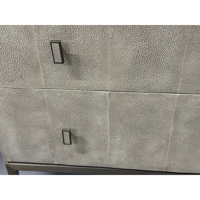 Contemporary Mitchell Gold and Bob Williams Faux Shagreen Solange Chest For Sale - Image 3 of 18