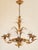 French Mid 20th Century Hollywood Regency Style Gilt Metal Chandelier For Sale - Image 3 of 12