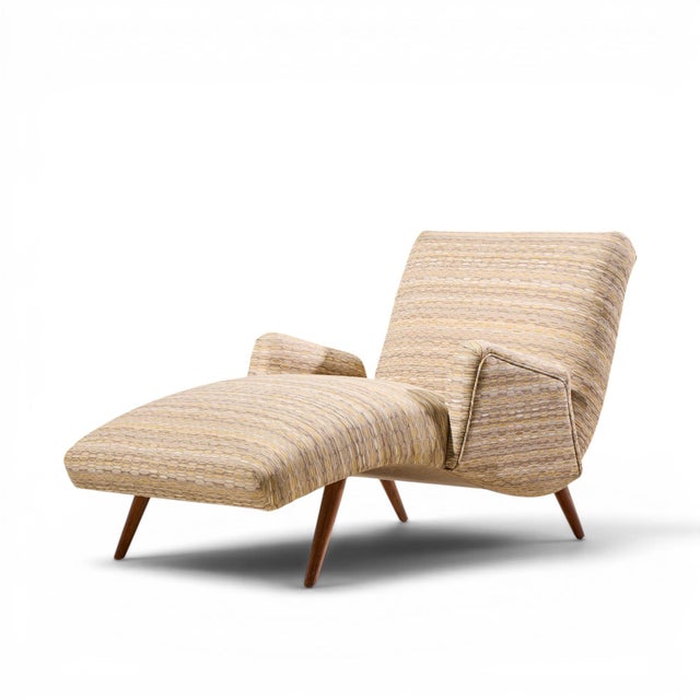 Mid-Century Modern Lawrence Peabody Style Mid Century Wave Chaise For Sale - Image 3 of 9