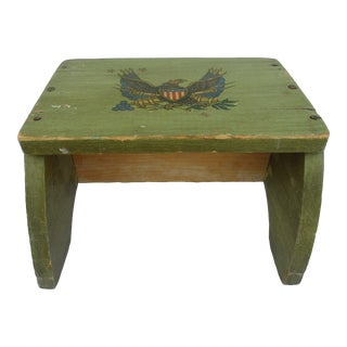 Antique American Eagle Fireside Footstool For Sale