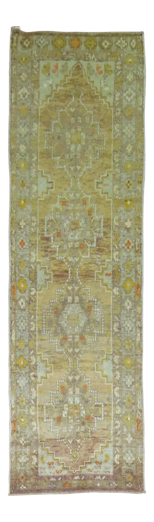 Brown Vintage Turkish Runner, 2'7'' X 8'1''