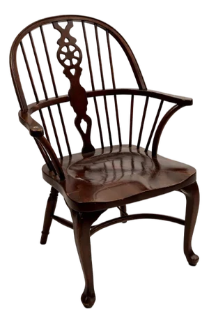Vintage Windsor Armchair in the English Country Tradition, Refined Form With Companion Chair Available