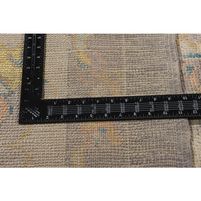 Vintage Modern Turkish Oushak Rug- 11'01 X 14'00 For Sale In Dallas - Image 6 of 9