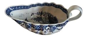 18th Century English George III Worcester Porcelain Sauce Boat