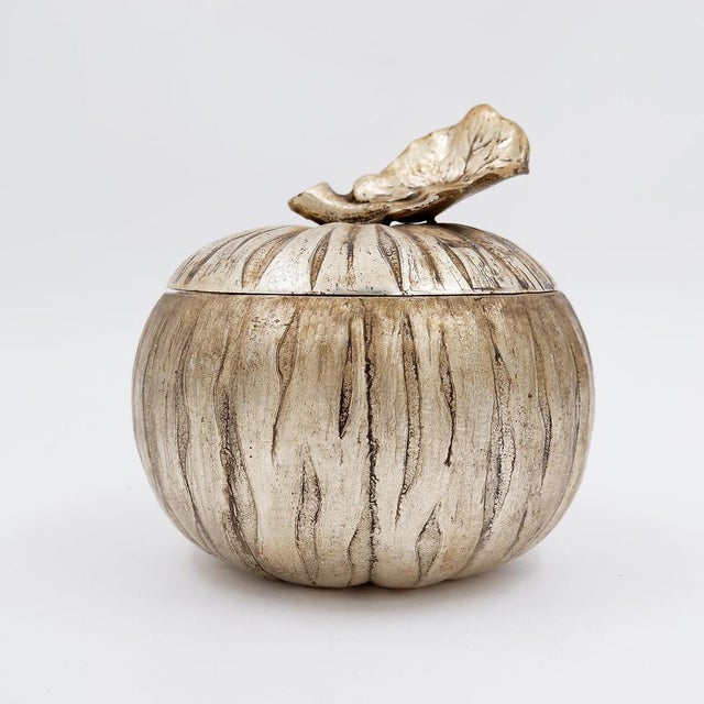 Pumpkin-Shaped Textured Ice Bucket attributed to Mauro Manetti For Sale - Image 12 of 12