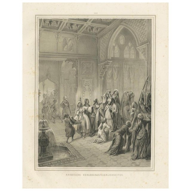 Arabian Engagement Ceremony Interior Scene, 1846, Paper For Sale - Image 9 of 9