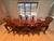 Coffee 1990s Thomasville Burl Oak British Gentry Collection Dining Table With Two Extension Leaves For Sale - Image 8 of 11