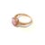 Bochic “Orient” Pink Topaz & White Topaz Solitaire Ring Set In 18K Gold & Silver, Size 7 For Sale - Image 10 of 12