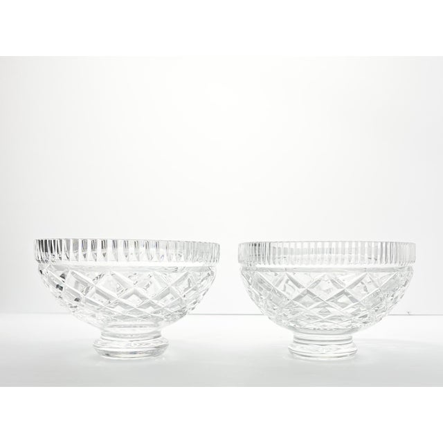 Waterford “Killeen” Pair of Crystal Footed Bowls 6” Signed Excellent condition. No chips, cracks, or fleabites. One bowl...