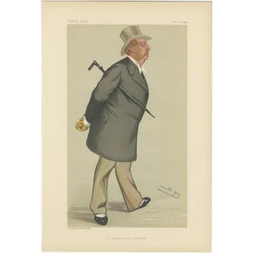 Paper Vanity Fair Artist, Caricatures of Aristocracy & Politics, 1883, Prints, Set of 3 For Sale - Image 7 of 9