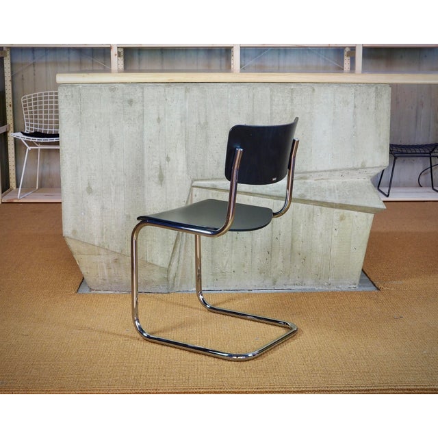 Black S43 Cantilever Chairs by Mart Stam & Marcel Breuer for Thonet, 2010s, Set of 4 For Sale - Image 4 of 13