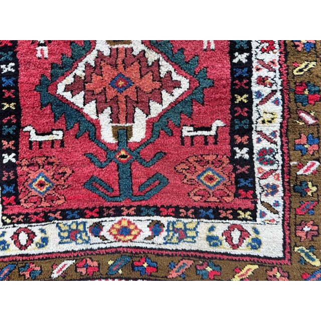 Textile Antique Heriz Runner Rug in Wool, 1890s For Sale - Image 7 of 18