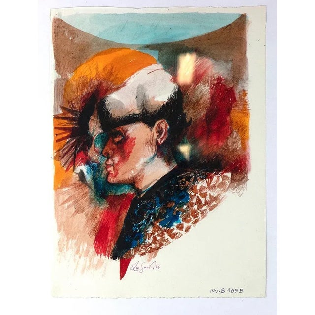 Leo Guida, Matador 2, 1960s, Original Mixed Media Drawing For Sale - Image 4 of 4