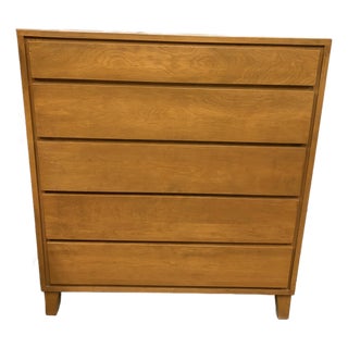 1950s Conant Ball Solid Birch Mid-Century Modern Highboy Dresser For Sale