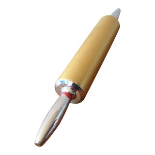 Gold And Chrome Vintage Rolling Pin For Sale