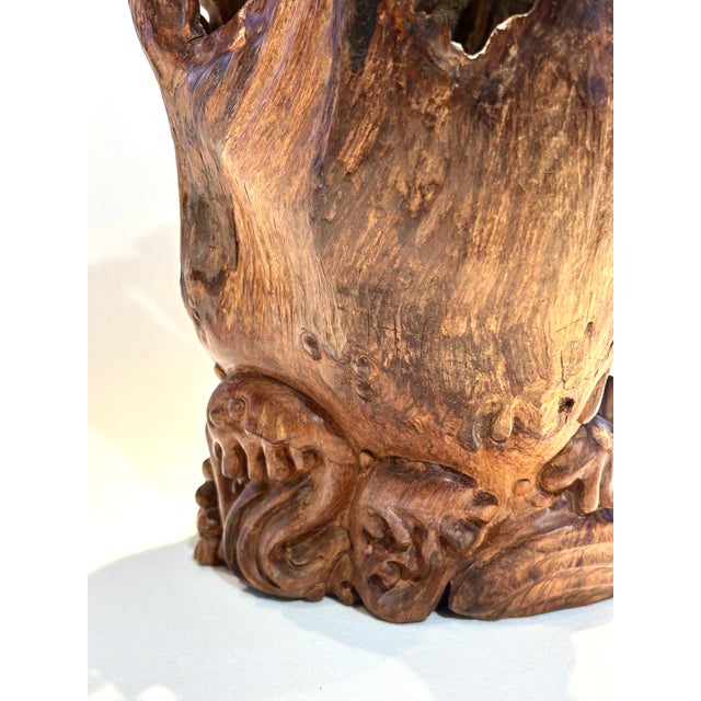Vintage Carved Japanese Vessel For Sale In Phoenix - Image 6 of 15
