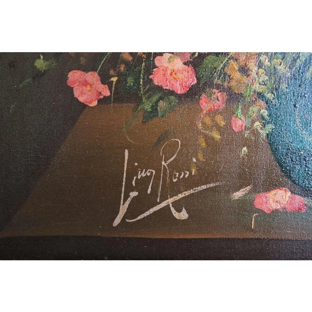 Painted Floral Composition by Lina Rossi, 1930s For Sale - Image 9 of 17