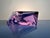 Elegant Bohemian glass art ashtray in the shape of a crystal made of gently shimmering blue-pink alexandrite crystal...