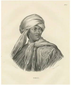 Karl Joseph Brodtmann, Portrait of Omai, A Polynesian Man, 1835, Print