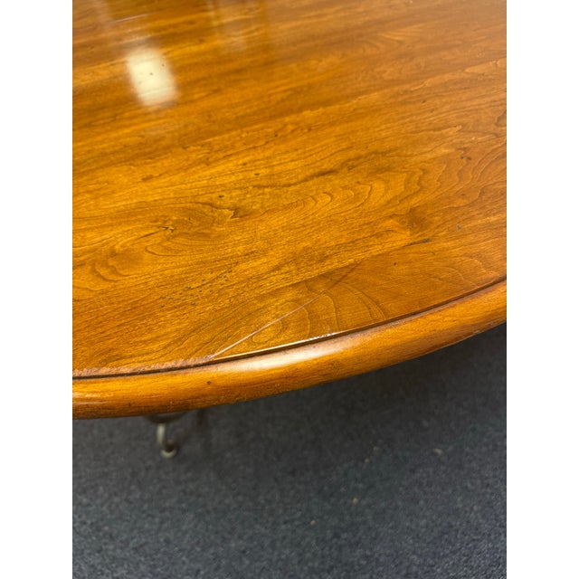 Brown Ethan Allen Maison Cherry and Wrought Iron Dining Table For Sale - Image 8 of 12
