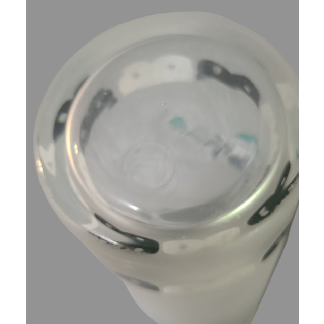 Libbey Glass Co. Vintage Pair of Libby Carousel Animal Zebra Frosted Highball Tumblers Glasses For Sale - Image 4 of 5